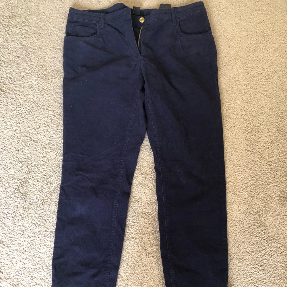 Navy corduroy Skinny pants